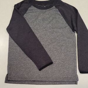 Old Navy Active Black and Gray Striped Shirt